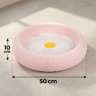Flower Cat Scratcher Bed – Cozy 2-in-1 Scratching Lounge